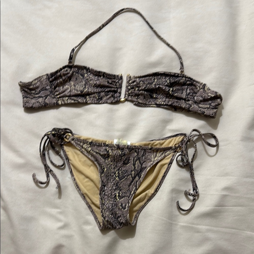 BCBGMaxAzria Snake Print Bikini
